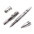 Hollow stainless steel tactical pen with LED light